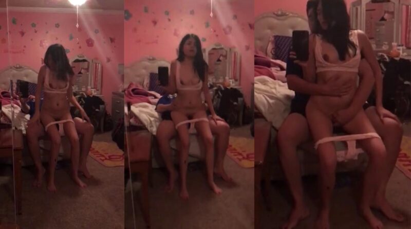 young girl having secret sex in her room with her boyfriend who was visiting