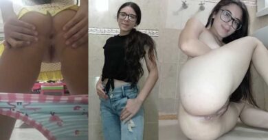 Real amateur- NERD girl girl with glasses gets horny PORN
