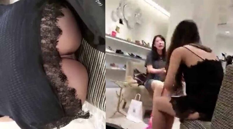 Hidden camera - Upskirt girl in shoe store - Porn amateur