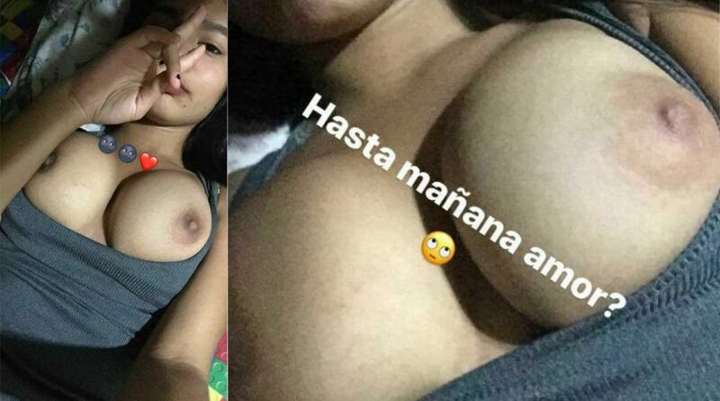 Mexican teen girl proud of her boobies, making her boyfriend horny