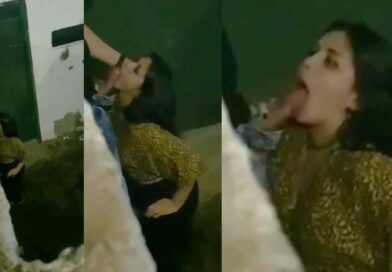 young girl after the party gives a blowjob to a friend hidden in an abandoned house