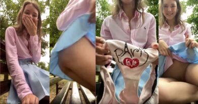 EXHIBITIONIST GIRL GOES TO THE PARK AND MEET THE CHALLENGE OF REMOVING HER UNDERWEAR