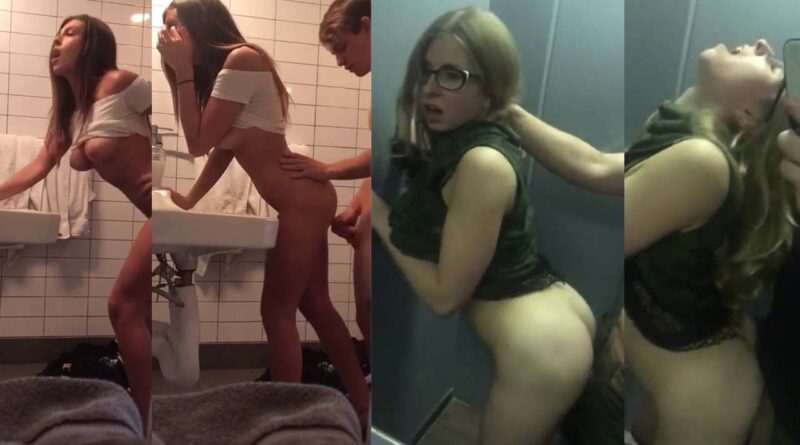 2 VIDEOS - DRUNK GIRLS FUCKING IN THE BATHROOM