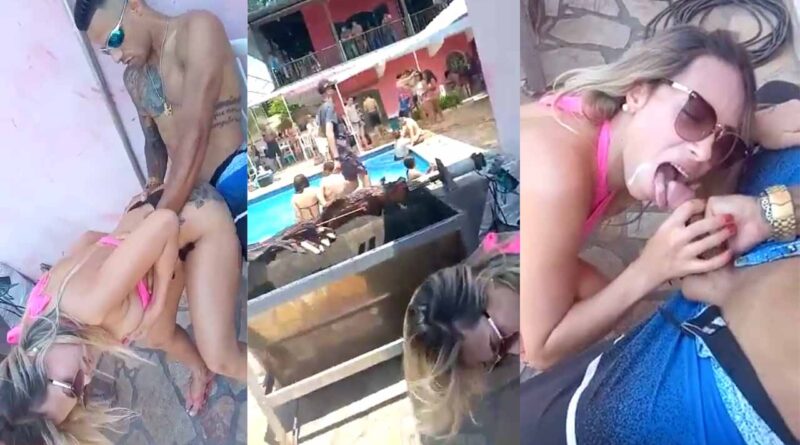 argentina couple - fucking in a public pool surrounded by people PORN AMATEUR