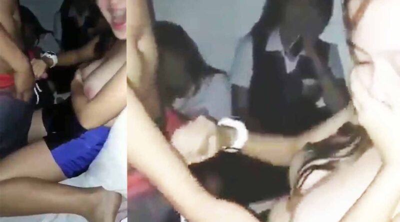 Several schoolgirls get together to see the cum come out of their friend's cock PORN AMATEUR
