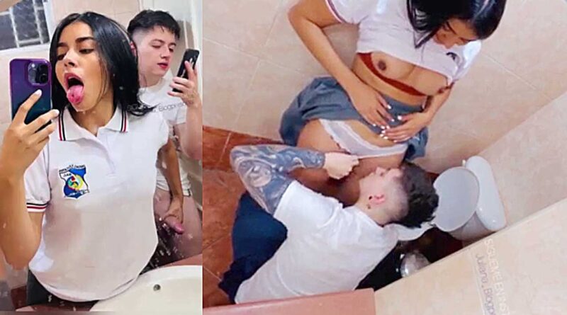 schoolgirl fucking in the bathroom with her boyfriend PORN AMATEUR