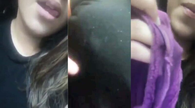 Mexican teen talking dirty and licking her panties