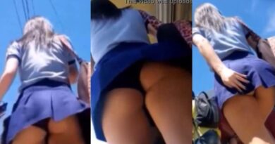 Real upskirt - Mexican school girl realizes that her ass is being filmed