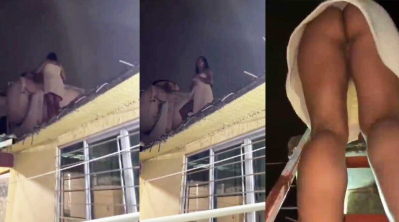 CAUGHT CHEATING WOMAN IS FORCED TO COME OFF THE ROOF