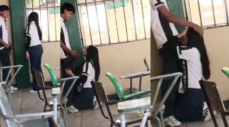 Schoolgirl learning sexuality in the school classroom PORN AMATEUR
