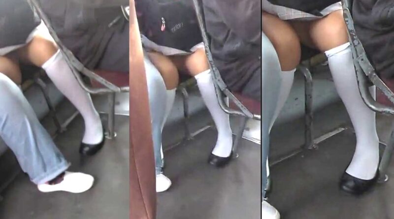 schoolgirl upskirt on public transportation PORN AMATEUR