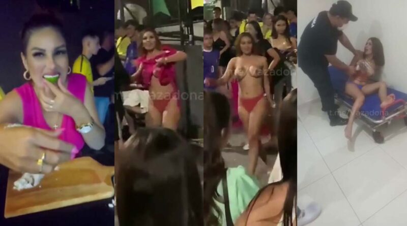 Crazy Brazilian Milf gets drunk on tequila, strips naked in the street and ends up arrested by the POLICE