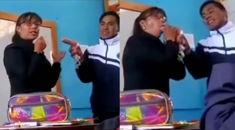 VIRAL - Mexican teacher teaching students to put a condom with their mouth on the penis