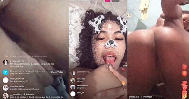 Instagram girl goes crazy and shows her anus and licks her tits