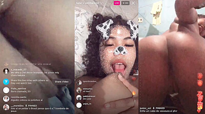 Instagram girl goes crazy and shows her anus and licks her tits