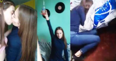 2 Russian girls drinking alcohol in their small apartment