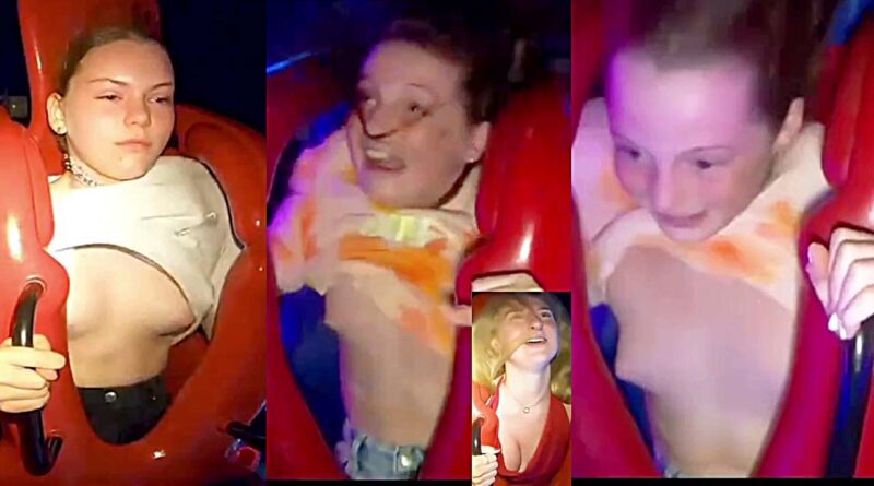 Teens Girls accidental flash tits at amusement park PORN REAL AMATEUR