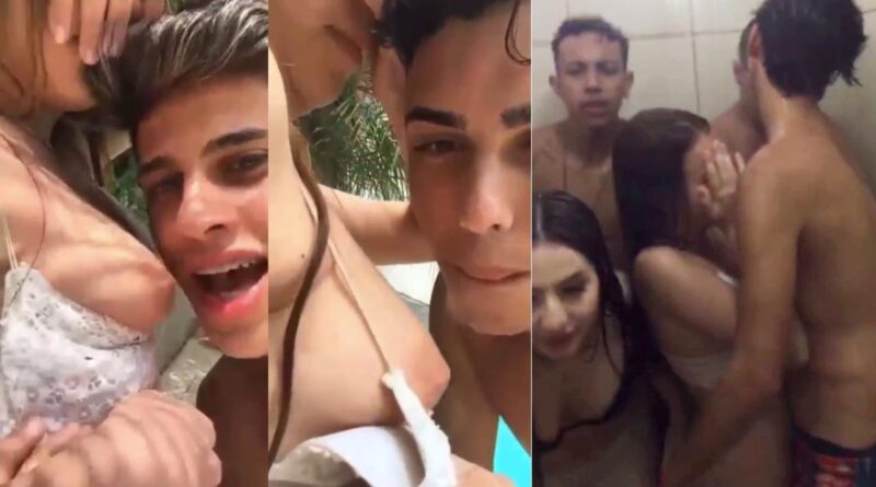 Group of teenage girls fucking in the shower with JACKAL boys