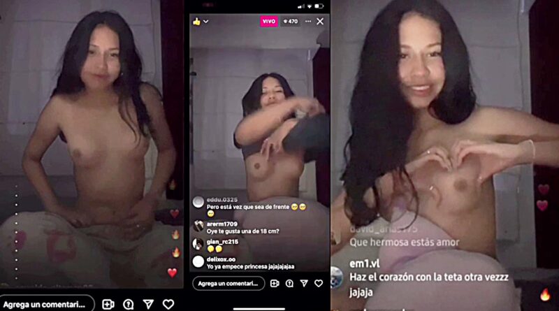 Mexican teen girl wants to be an Influencer and shows her tits on Livestream