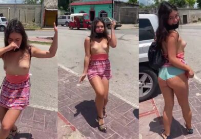 Teen girl dancing in the street topless PORN AMATEUR