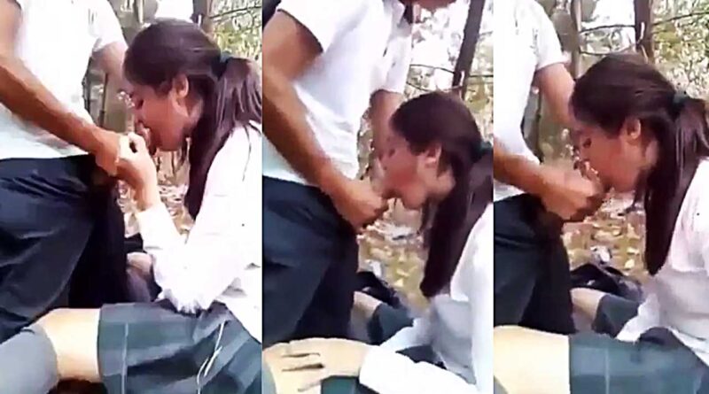 schoolgirl in the woods swallows her friend's cum