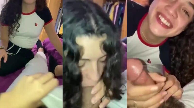 Mexican college girl eats cock deep in her throat