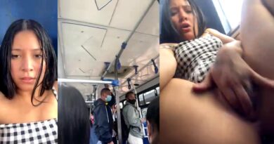 crazy girl she masturbates on the public bus