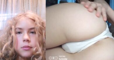 Cute blonde teen from Germany gets her account canceled for showing her butt